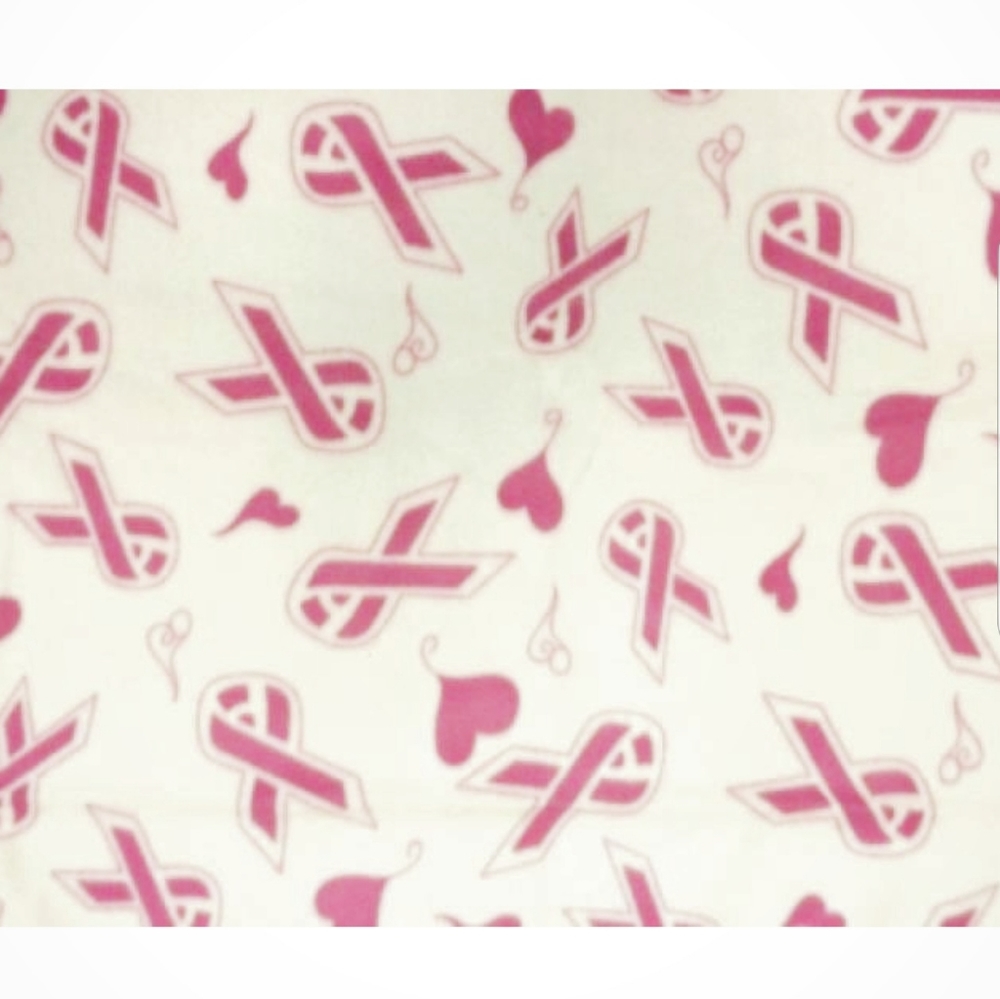 Craft Fabric 36"X60"WIDE Pink Ribbons